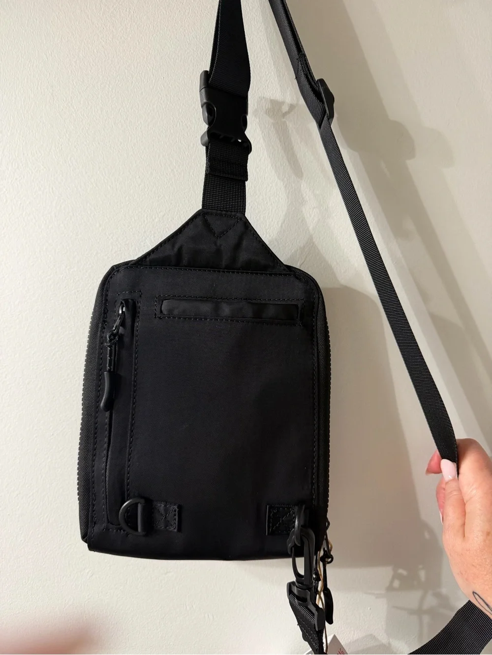 Black Unisex Sling Bag - Compact Crossbody Travel Pouch (ALDI)